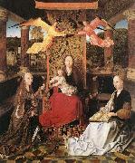 Master of Hoogstraeten Madonna and Child with Sts Catherine and Barbara oil on canvas